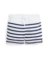 POLO RALPH LAUREN TODDLER AND LITTLE BOYS STRIPED SPA TERRY DRAWSTRING SHORTS
