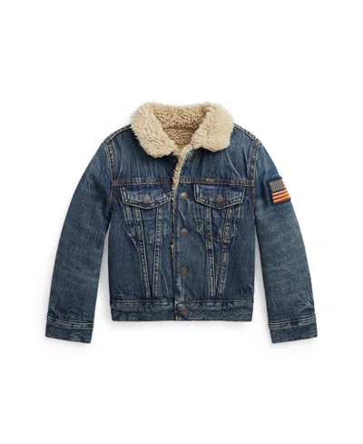 Polo Ralph Lauren Kids' Toddler And Little Boys Teddy Fleeceâlined Denim Trucker Jacket In Wills