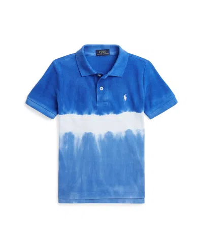 Polo Ralph Lauren Kids' Toddler And Little Boys Tie-dye Cotton Mesh Polo Shirt In Blue Mu