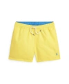 Polo Ralph Lauren Big Boys Traveler Drawstring Waistband Swim Trunk In Oasis Yellow