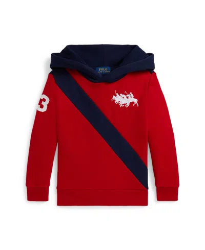 POLO RALPH LAUREN TODDLER AND LITTLE BOYS TRIPLE-PONY FLEECE HOODIE