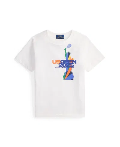 Polo Ralph Lauren Kids' Big Boys Us Open Jersey Graphic T-shirt In White