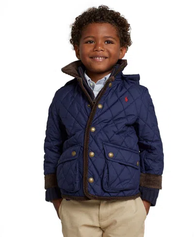 Polo Ralph Lauren Kids' Toddler And Little Boys Water- Repellent Hooded Barn Jacket In Newport Navy