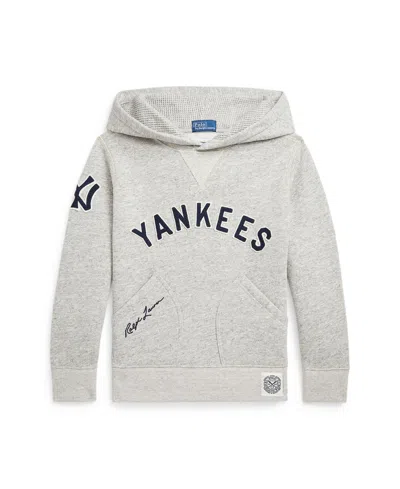 Polo Ralph Lauren Kids' Big Boys Yankees Hoodie In Grey Heather