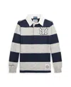 Polo Ralph Lauren Big Boys Yankees Rugby Shirt In Aviator Navy,loft Heather
