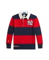Polo Ralph Lauren Toddler And Little Boys Yankees Rugby Shirt In Aviator Navy,red