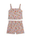 Polo Ralph Lauren Toddler And Little Girls 2-piece Riviera-print Top And Short Set In Colorful Retro Print