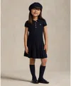Polo Ralph Lauren Girl's Cable Knit Sweater Dress In Blue