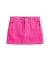 Polo Ralph Lauren Cotton Canvas Skirt In Belmont Pink