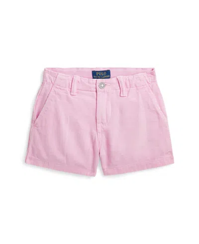 Polo Ralph Lauren Kids' Toddler And Little Girls Cotton Chino Shorts In Carmel Pink