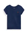 Polo Ralph Lauren Toddler And Little Girls Cotton Jersey Short Sleeve T-shirt In Blue
