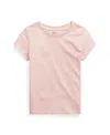 Polo Ralph Lauren Toddler And Little Girls Cotton Jersey Short Sleeve T-shirt In Hint Of Pink