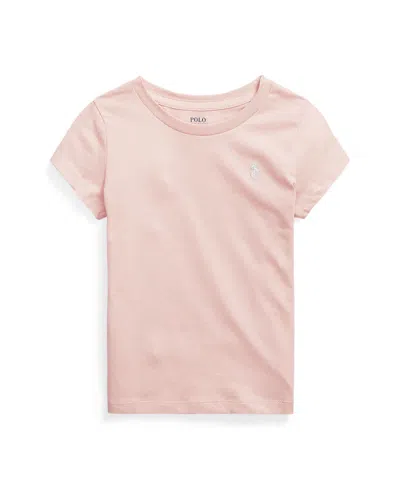 Polo Ralph Lauren Babies' Toddler And Little Girls Cotton Jersey Short Sleeve T-shirt In Hint Of Pink