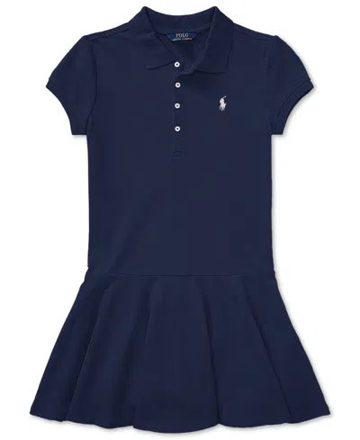 POLO RALPH LAUREN TODDLER AND LITTLE GIRLS COTTON MESH STRETCH SHORTSLEEVE POLO DRESS