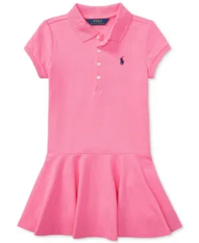 POLO RALPH LAUREN TODDLER AND LITTLE GIRLS COTTON MESH STRETCH SHORTSLEEVE POLO DRESS