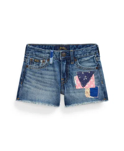 POLO RALPH LAUREN TODDLER AND LITTLE GIRLS DISTRESSED DENIM SHORTS