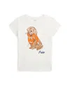 Polo Ralph Lauren Toddler And Little Girls Dog-print Jersey T-shirt In Nevis