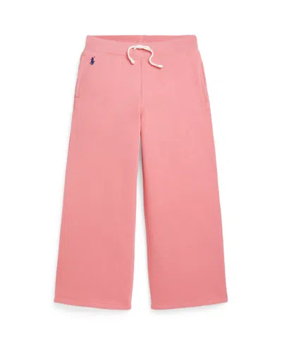 POLO RALPH LAUREN TODDLER AND LITTLE GIRLS FLEECE WIDE LEG SWEATPANTS