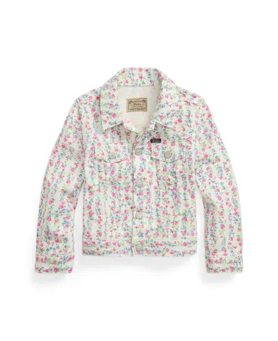 POLO RALPH LAUREN TODDLER AND LITTLE GIRLS FLORAL CANVAS TRUCKER JACKET