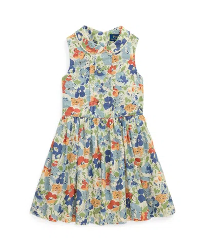POLO RALPH LAUREN TODDLER AND LITTLE GIRLS FLORAL POPLIN DRESS
