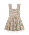 Polo Ralph Lauren Big Girls Floral Ruffled Dress