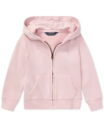 Polo Ralph Lauren Kids' Toddler And Little Girls French Terry Full-zip Hoodie In Hint Of Pink