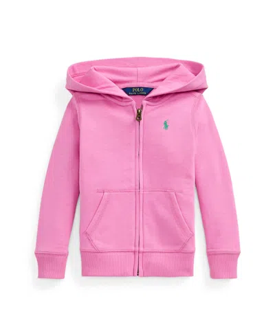 Polo Ralph Lauren Kids' Toddler And Little Girls French Terry Full-zip Hoodie In Pink