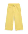 Polo Ralph Lauren Toddler And Little Girls French Terry Wide-leg Sweatpant In Yellow