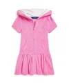 Polo Ralph Lauren Hooded Terry Cover-up In Pink