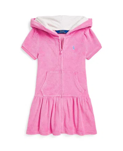 POLO RALPH LAUREN TODDLER AND LITTLE GIRLS HOODED TERRY COVER-UP