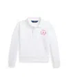 Polo Ralph Lauren Toddler And Little Girls Logo French Terry Polo Sweatshirt In White