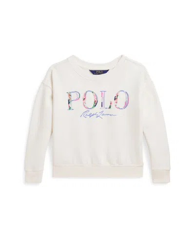 POLO RALPH LAUREN TODDLER AND LITTLE GIRLS LOGO LOOPBACK FLEECE BOXY SWEATSHIRT