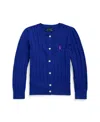 Polo Ralph Lauren Cable-knit Cotton Sweater In Cruise Royal With Belmont Pink