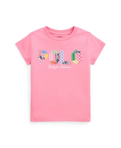Polo Ralph Lauren Kids' Toddler And Little Girls Mixed-logo Cotton Jersey T-shirt In Florida Pink