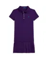 Polo Ralph Lauren Toddler And Little Girls Pleated Stretch Mesh Polo Dress In Blue