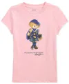 Polo Ralph Lauren Toddler And Little Girls Polo Bear Cotton Jersey T-shirt In Pink