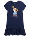 Polo Ralph Lauren Polo Bear Cotton Jersey Dress In Spring Nvy