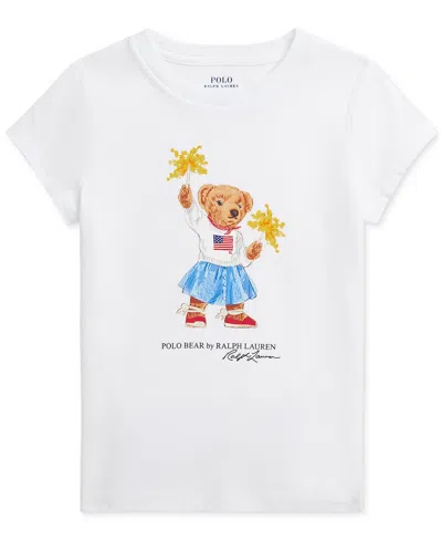 Polo Ralph Lauren Kids' Toddler & Little Girls Polo Bear Cotton Jersey Tee In White