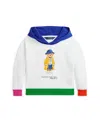 Polo Ralph Lauren Polo Bear Fleece Hoodie In Paper White