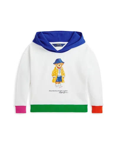 Polo Ralph Lauren Kids' Polo Bear Fleece Hoodie In Paper White