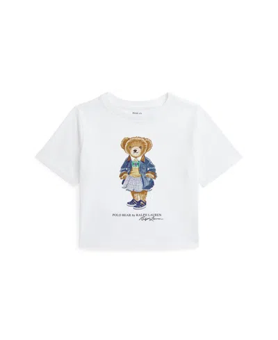 POLO RALPH LAUREN TODDLER AND LITTLE GIRLS POLO BEAR JERSEY BOXY T-SHIRT