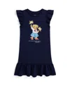 Polo Ralph Lauren Toddler And Little Girls Polo Bear Jersey Dress