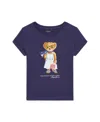Polo Ralph Lauren Big Girls Polo Bear Jersey T-shirt In Boathouse Navy