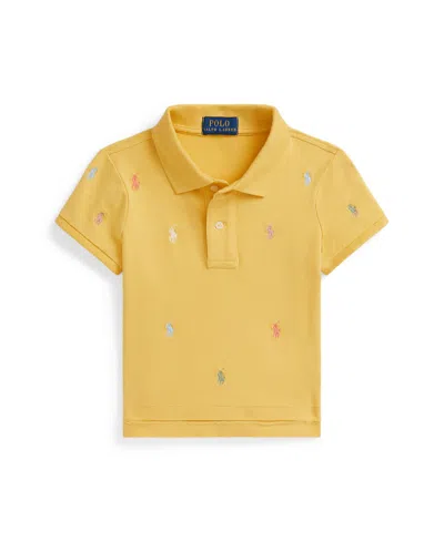 Polo Ralph Lauren Kids' Toddler And Little Girls Polo Pony Stretch Mesh Boxy Polo Shirt