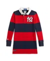 Polo Ralph Lauren Toddler And Little Girls  Yankees Rugby Dress In Aviator Navy,red