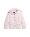 Polo Ralph Lauren Toddler And Little Girls Quilted Water Repellent Barn Jacket In Hint Of Pink