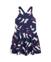 Polo Ralph Lauren Toddler And Little Girls Sailboat-print Jersey Dress In Art Deco Sails