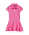 Polo Ralph Lauren Sailboat-print Stretch Mesh Polo Dress In Mini Sailing With Pink