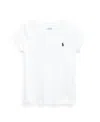 Polo Ralph Lauren Big Girls Cotton Jersey Short Sleeve T-shirt In White