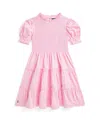 Polo Ralph Lauren Toddler And Little Girls Smocked Cotton Jersey Dress In Pink,white